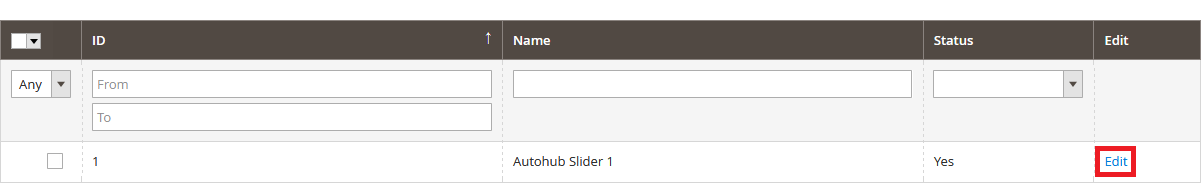 AutoHub - Manage Slider