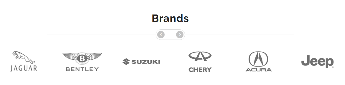 AutoPartz - Homepage Brands