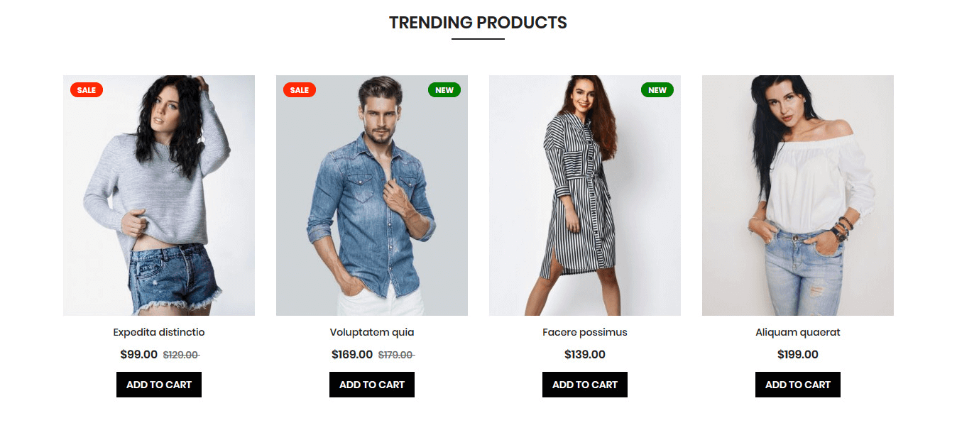 Clothesy - Homepag Featured Product Widget