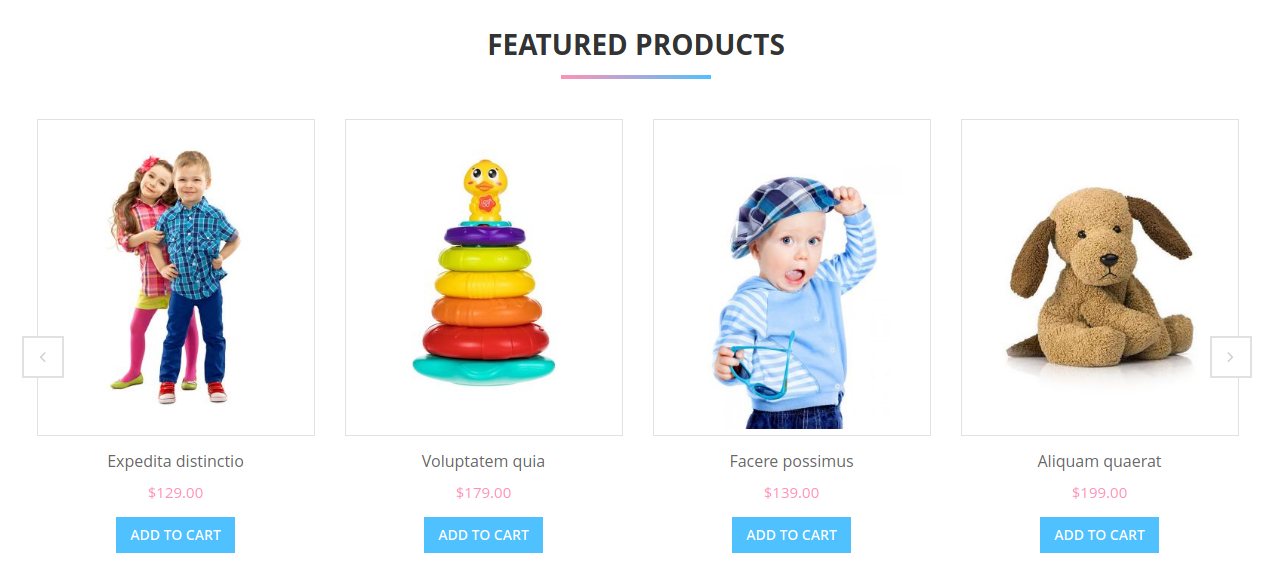 HappyKidz - Homepag Featured Product Widget