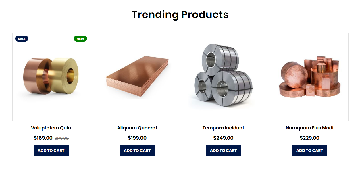 Metals - Homepag Featured Product Widget