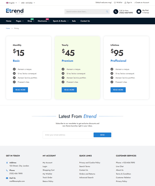 Pricing Page Demo