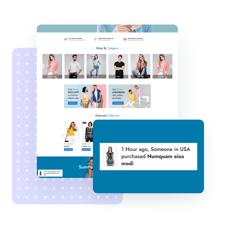Recently Purchased Item Pop-Up | Etrend Magento 2 Theme