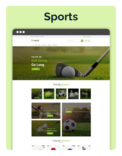 Etrend Sports Layout