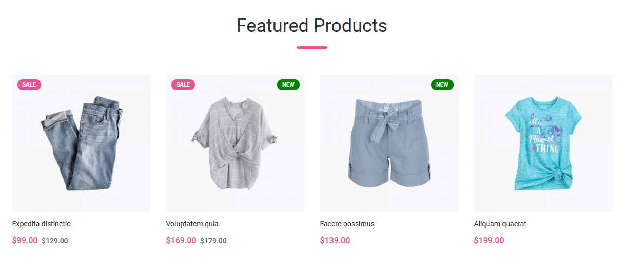 Apparel PRO - Homepag Featured Product Widget