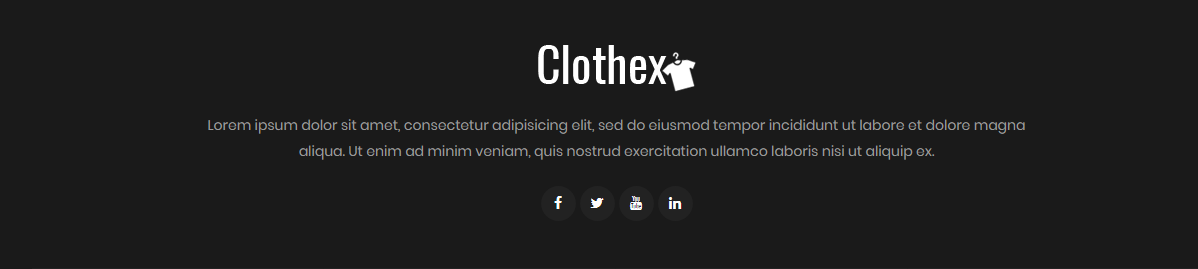 Clothex - Footer Top Frontend