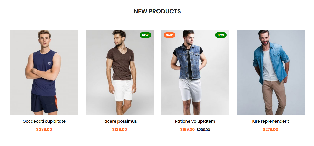 Clothex - Homepage New Product Widget