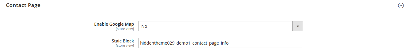 Comfort - Contact Page Settings