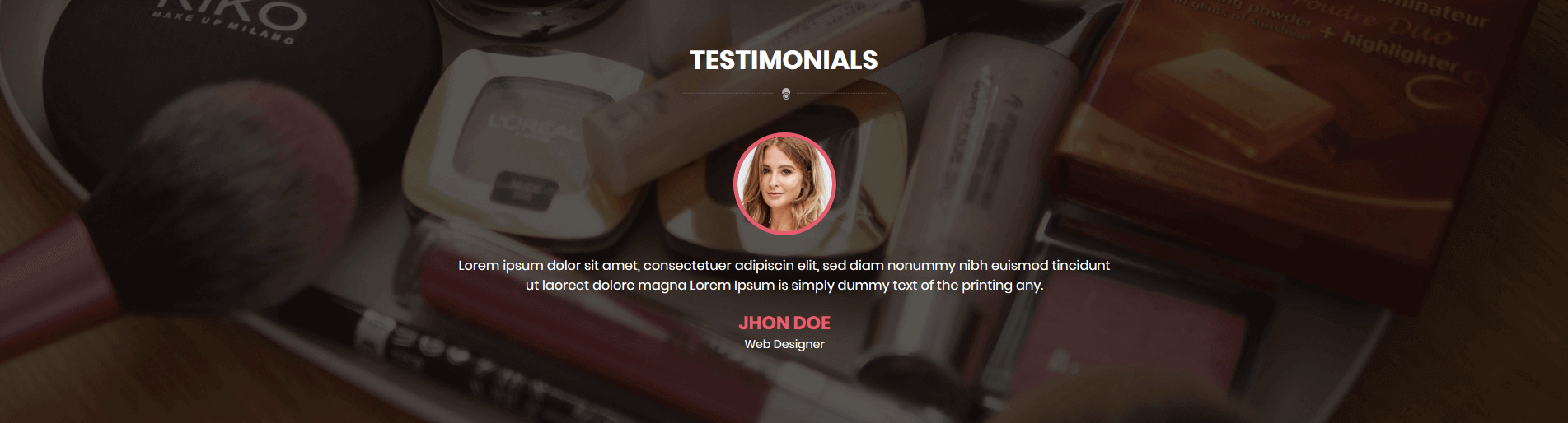 Cosmetics - Home Testimonials
