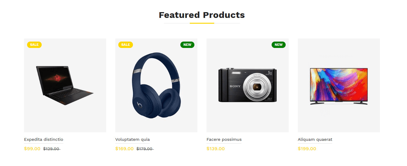 Electro - Homepag Featured Product Widget
