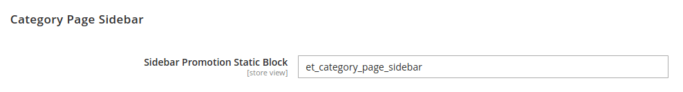 Etrend - Category Page Sidebar Settings