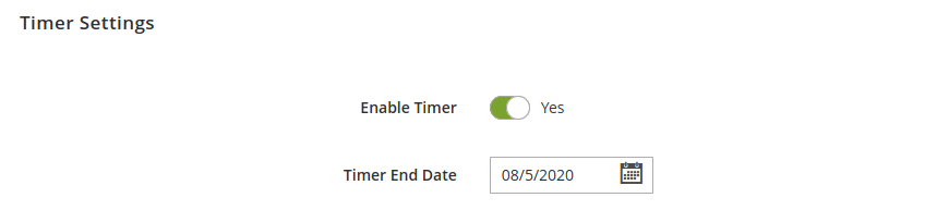 Etrend - Promotion Bar Timer Settings