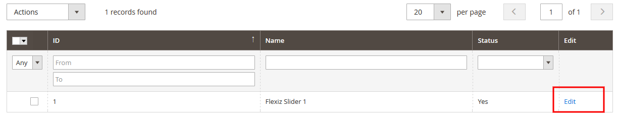 Flexiz - Manage Slider