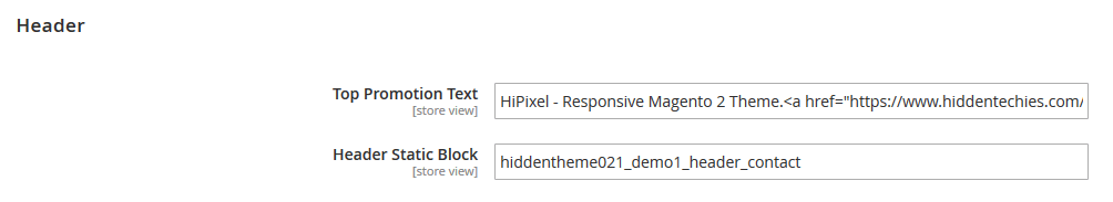 HiPixel - Header Settings