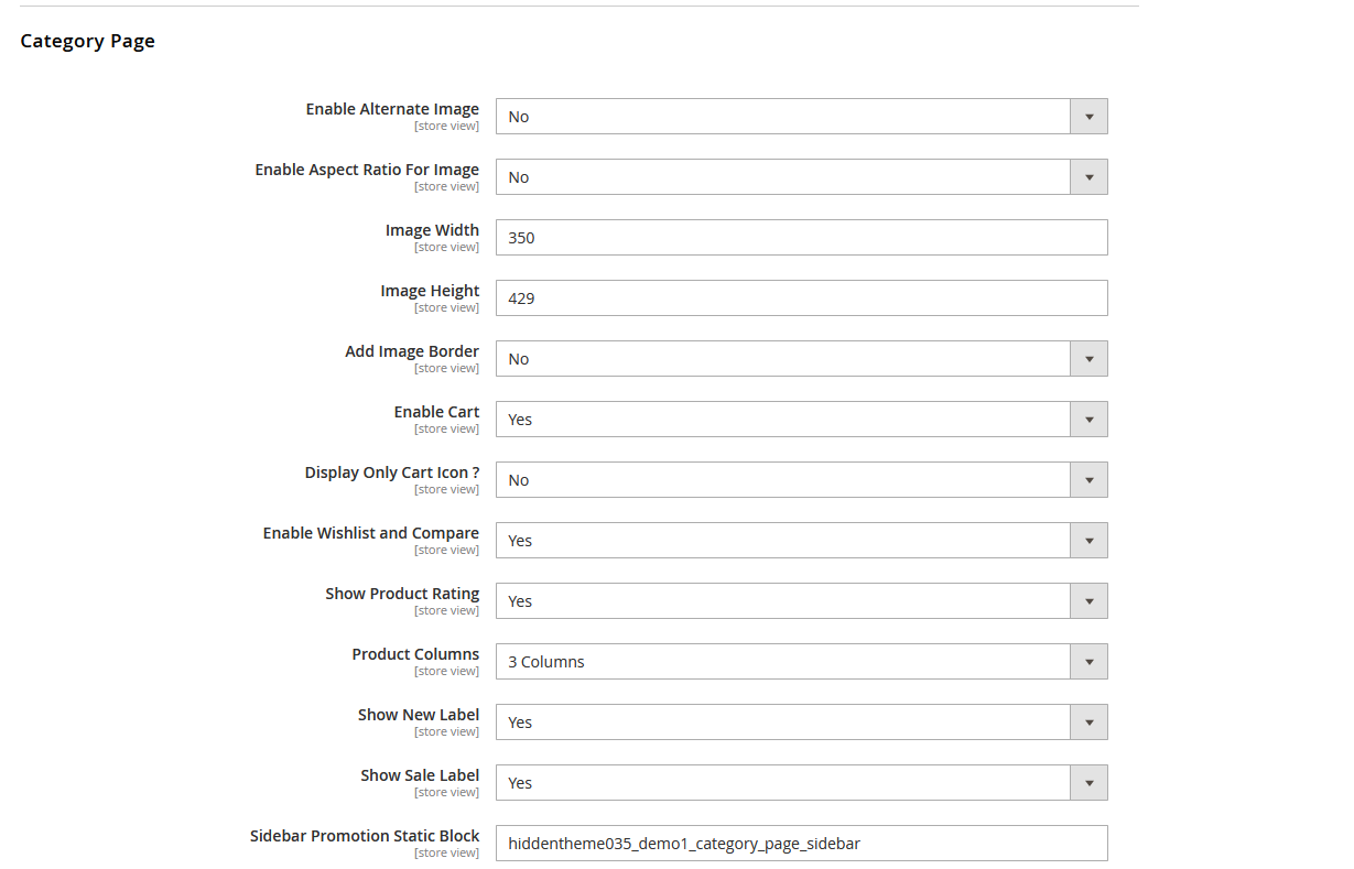 Toyzone  - Category Page Configuration