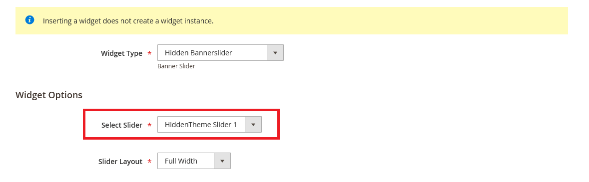 Toyzone  - Add Slider Widget
