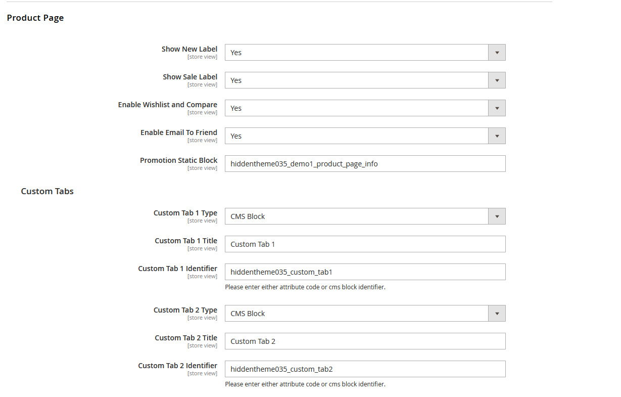 Toyzone  - Product Page Configuration