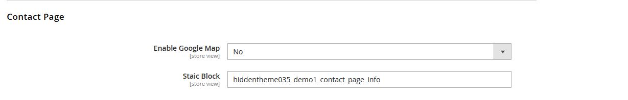 Toyzone  - Contact Page Settings